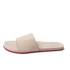 Women’s Slides Sneaker Sole - Sea Salt/Red Sole